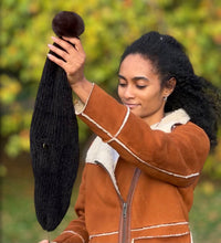 Load image into Gallery viewer, Beanie and Scarf Combo- Black