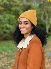 Load image into Gallery viewer, Mustard Satin Lined Beanie